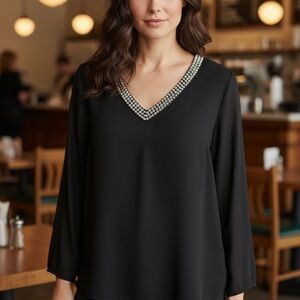 H&M Black High-Low Blouse – Size 12